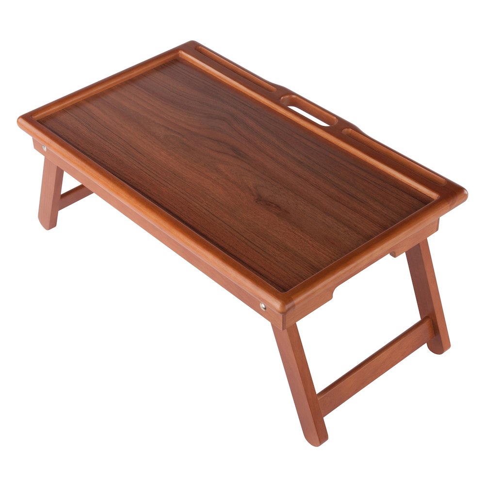 Arlo Breakfast Tray with Flip Top, Teak. Picture 23