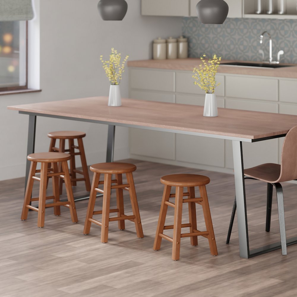 Element 2-Pc Dining Stool Set, Teak. Picture 10