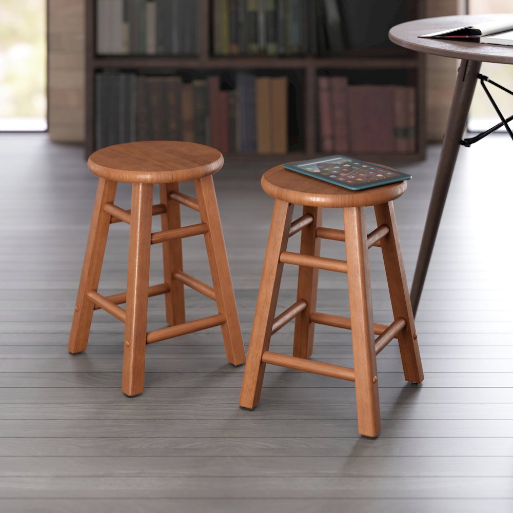 Element 2-Pc Dining Stool Set, Teak. Picture 11