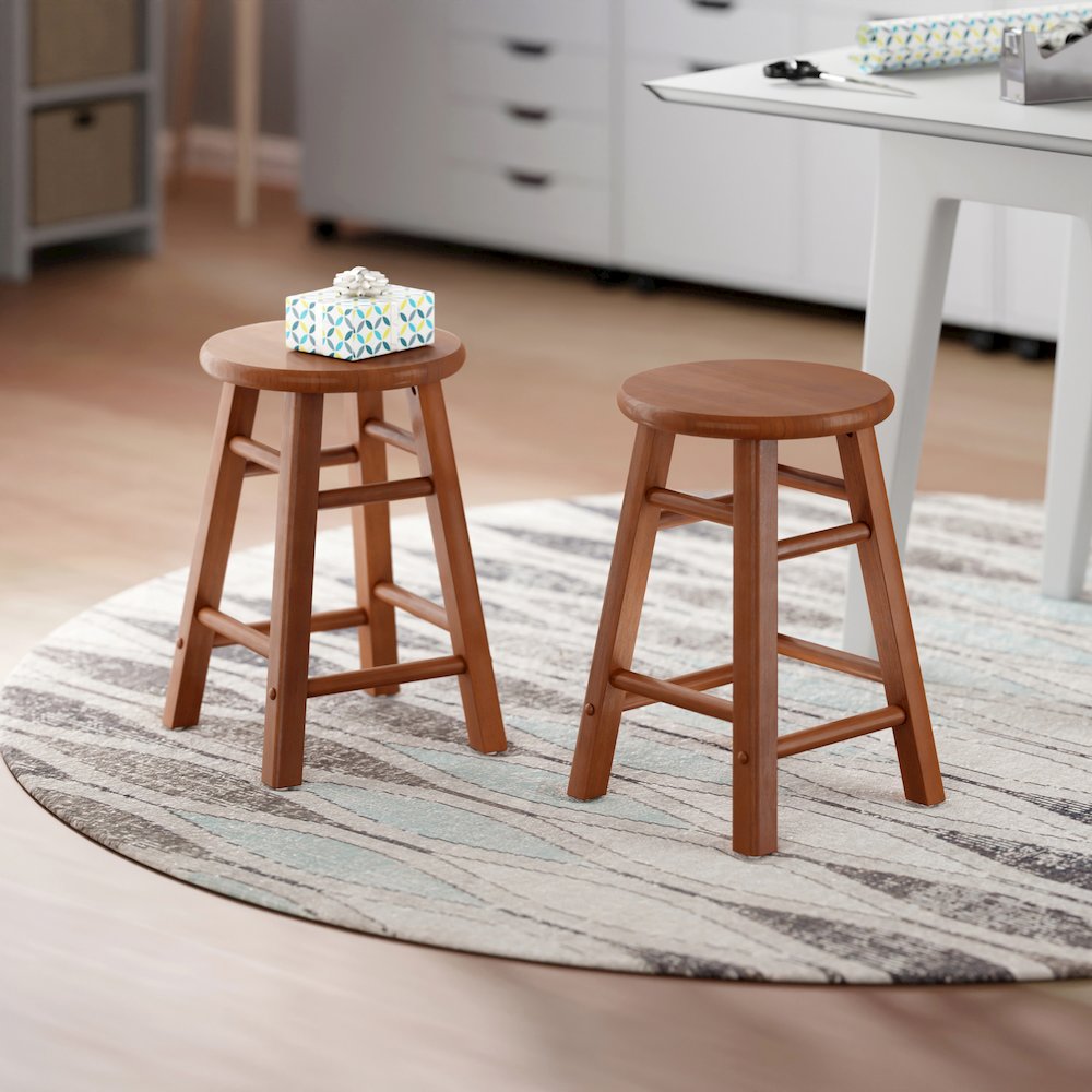 Element 2-Pc Dining Stool Set, Teak. Picture 12