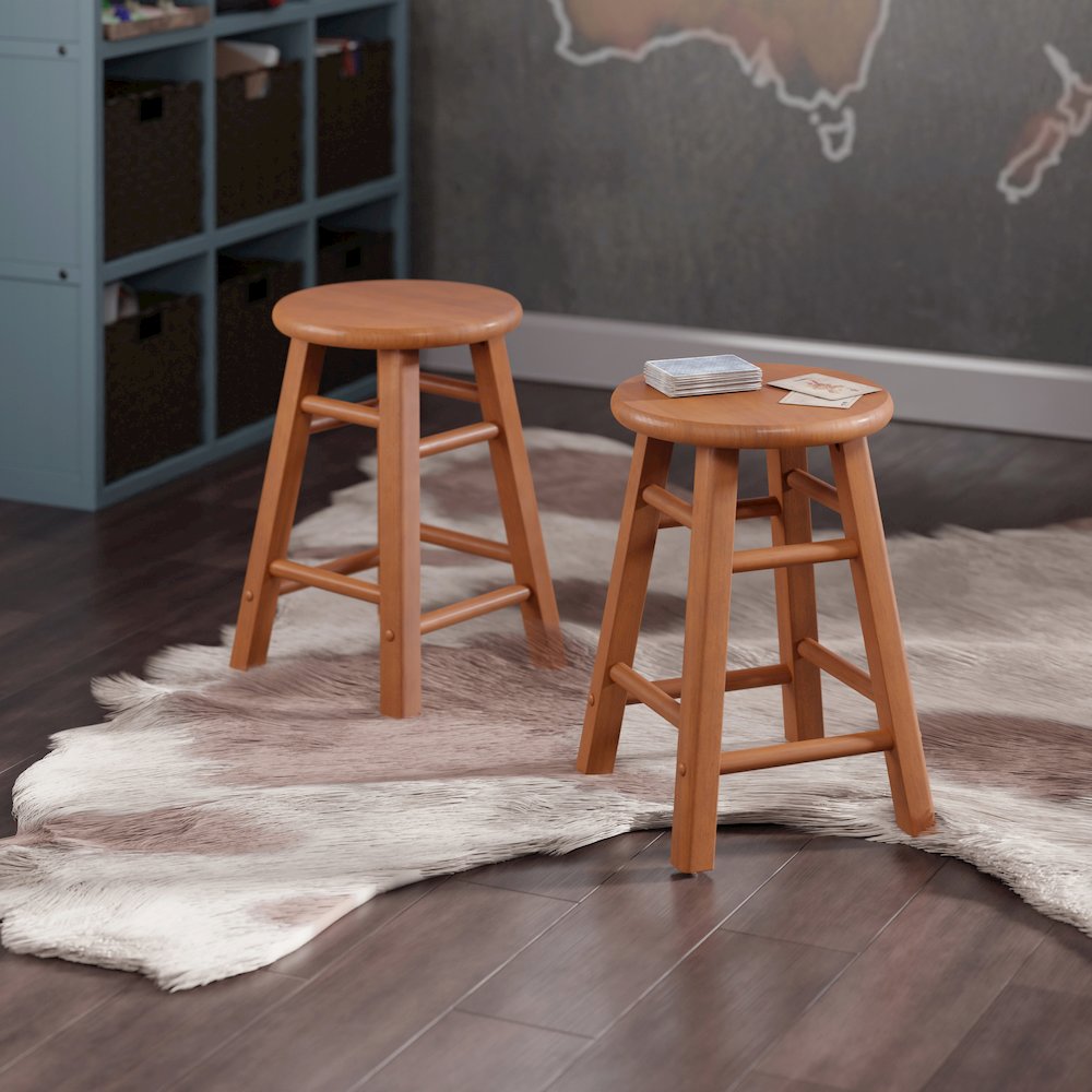 Element 2-Pc Dining Stool Set, Teak. Picture 14