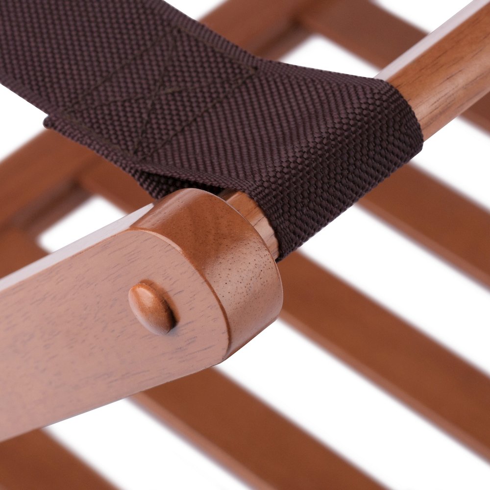 Reese Luggage Rack with Shelf, Teak. Picture 10