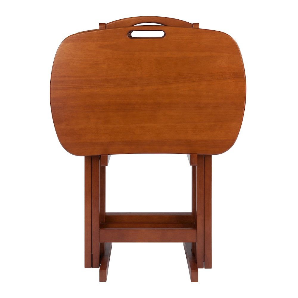 Lucca 5-pc Snack Table Set, Teak. Picture 4