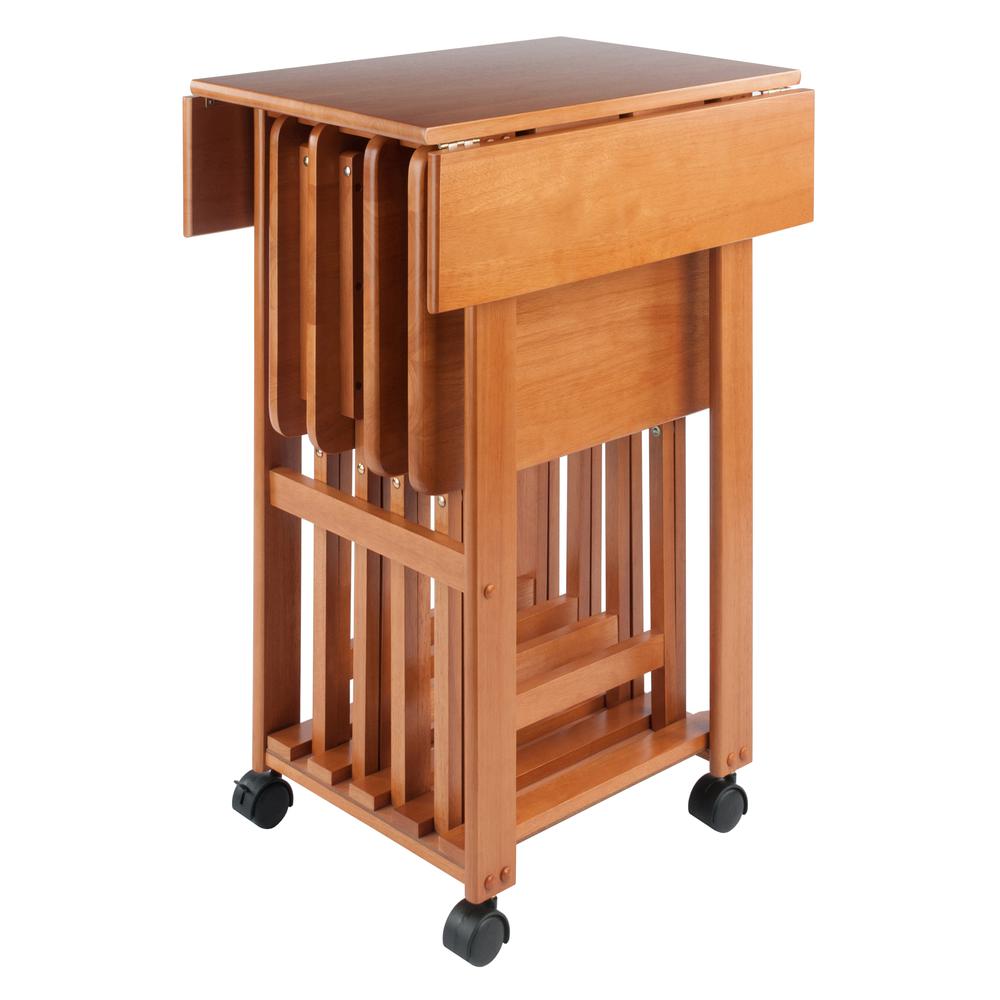 Sophia 5-pc Snack Table Set, Teak. Picture 6