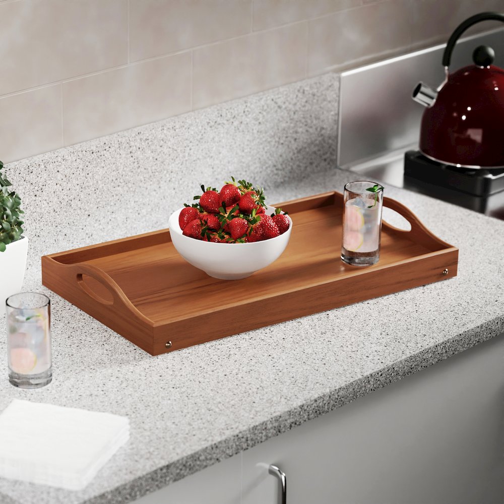 Alani Breakfast Tray, Teak. Picture 8