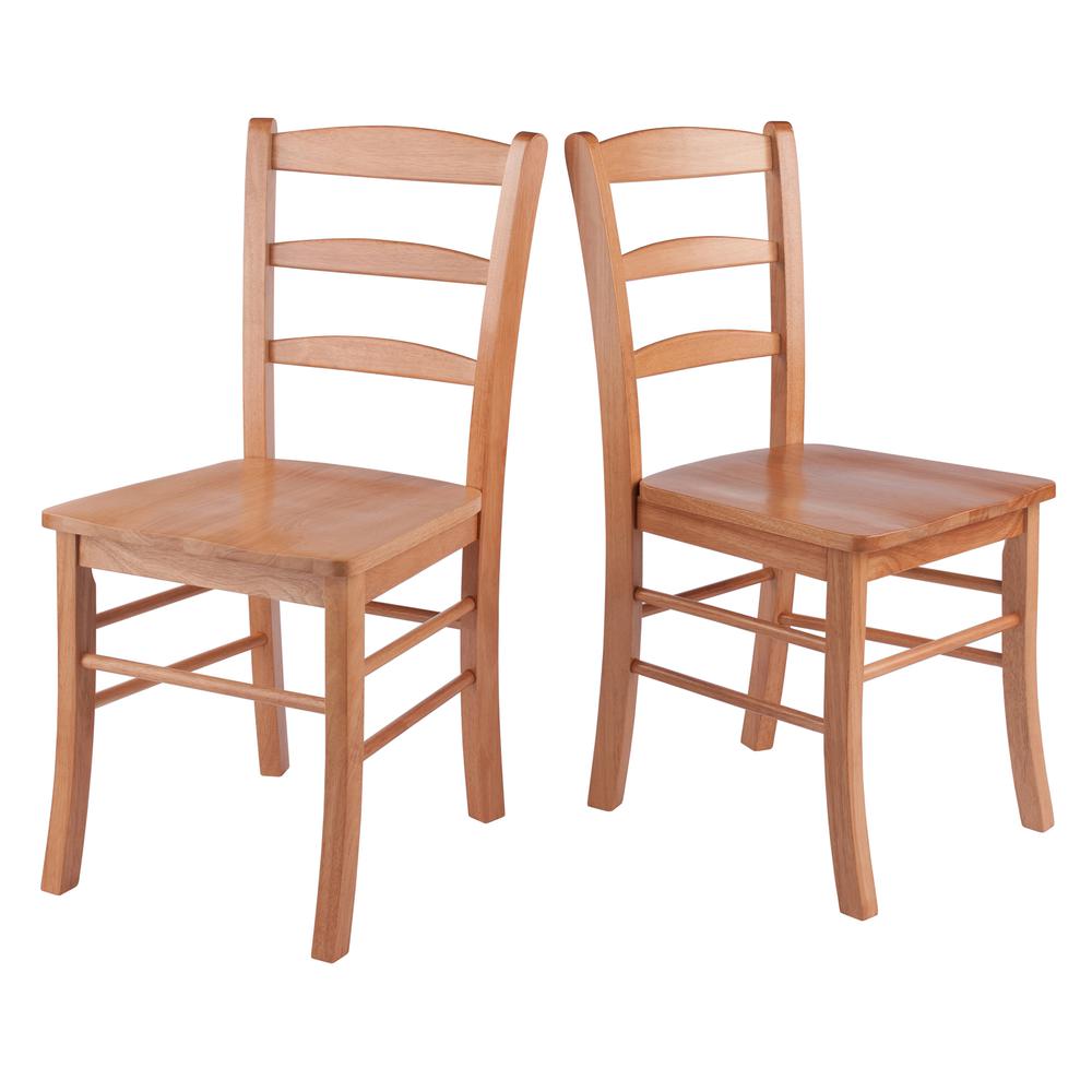 Benjamin 2-PC Set Ladder Back Chair Light Oak. Picture 1