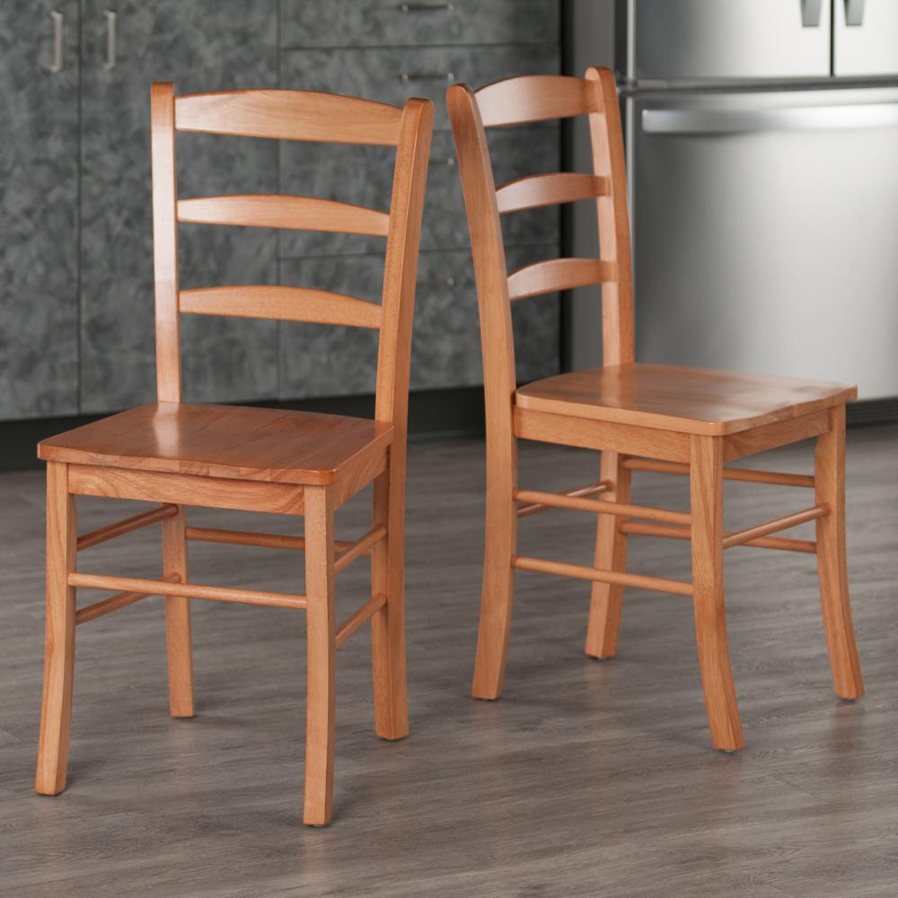 Benjamin 2-PC Set Ladder Back Chair Light Oak. Picture 8