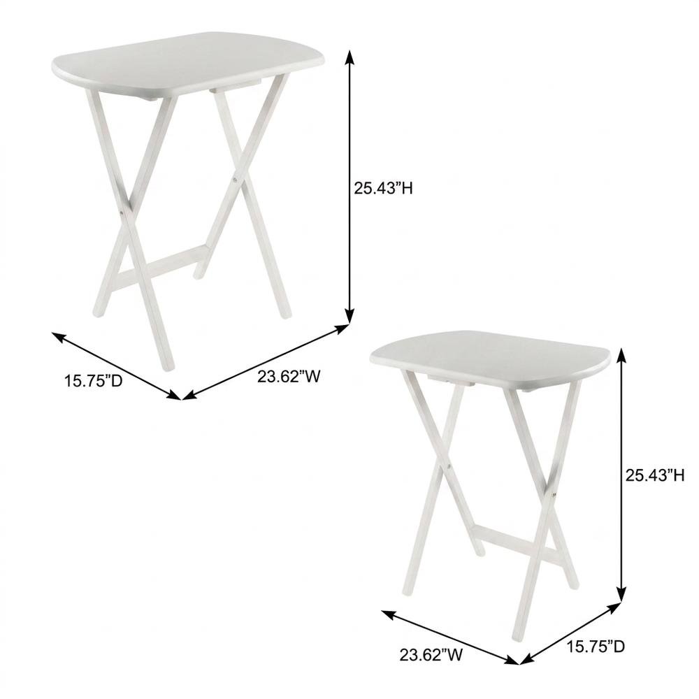 Oversized White Snack Table Set with Sturdy Design and Versatile Style. Picture 7