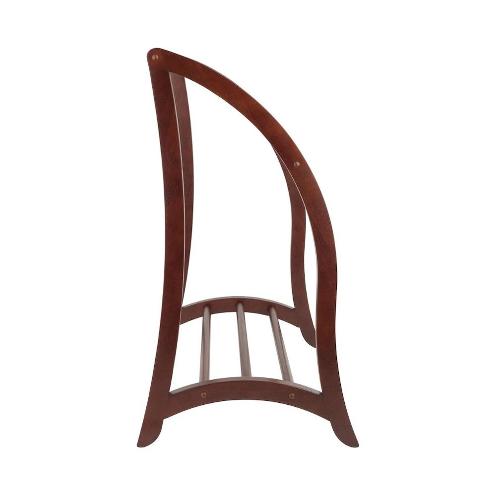 Solid Wood Blanket Rack Stand, Living Room Blanket Holder In Walnut Finish. Picture 5