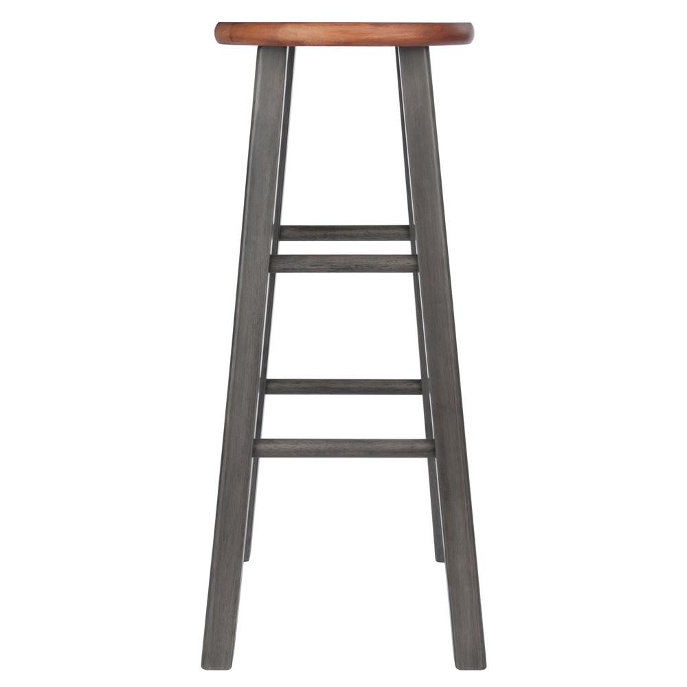 Ivy Bar Stool 29", Rustic Teak / Gray Finish. Picture 2