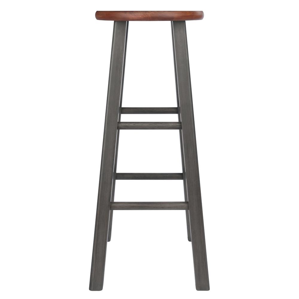 Ivy Bar Stool 29", Rustic Teak / Gray Finish. Picture 3