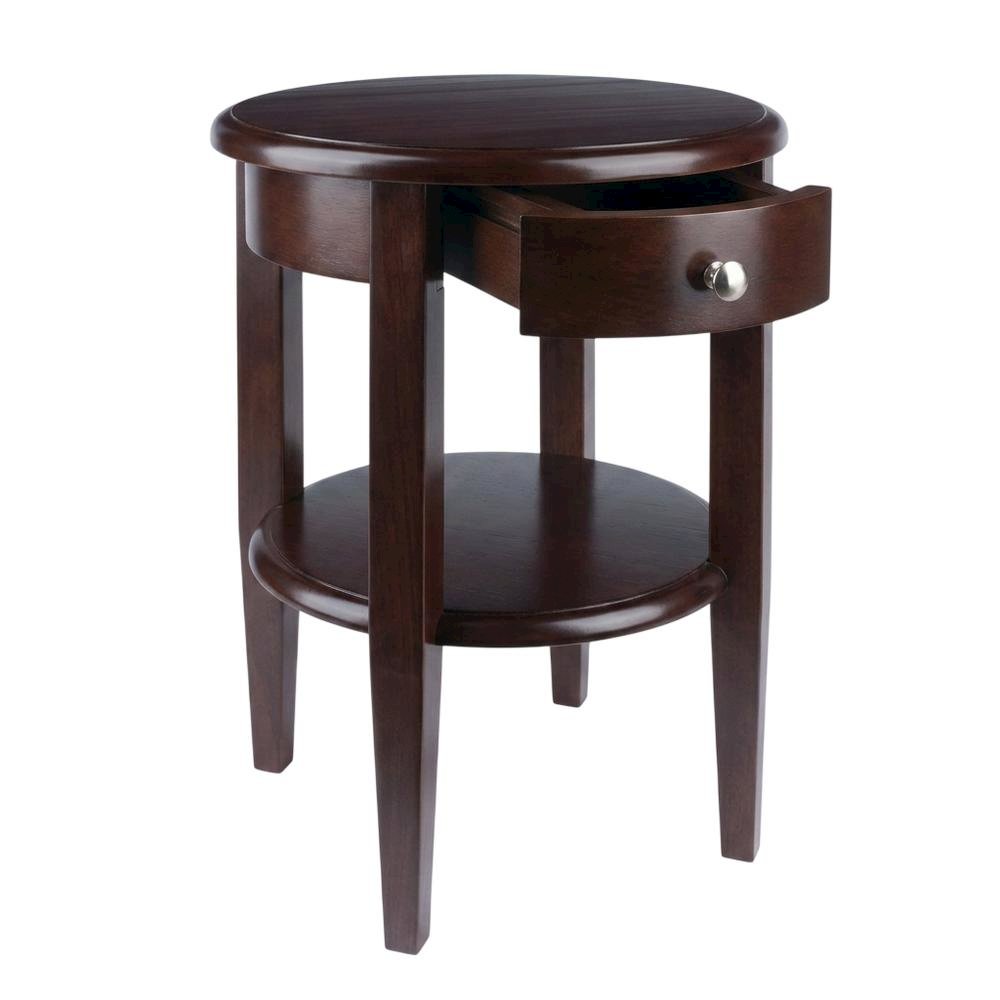 Farmhouse  Solid Wood End Table With Drawer For Living Room. Picture 1