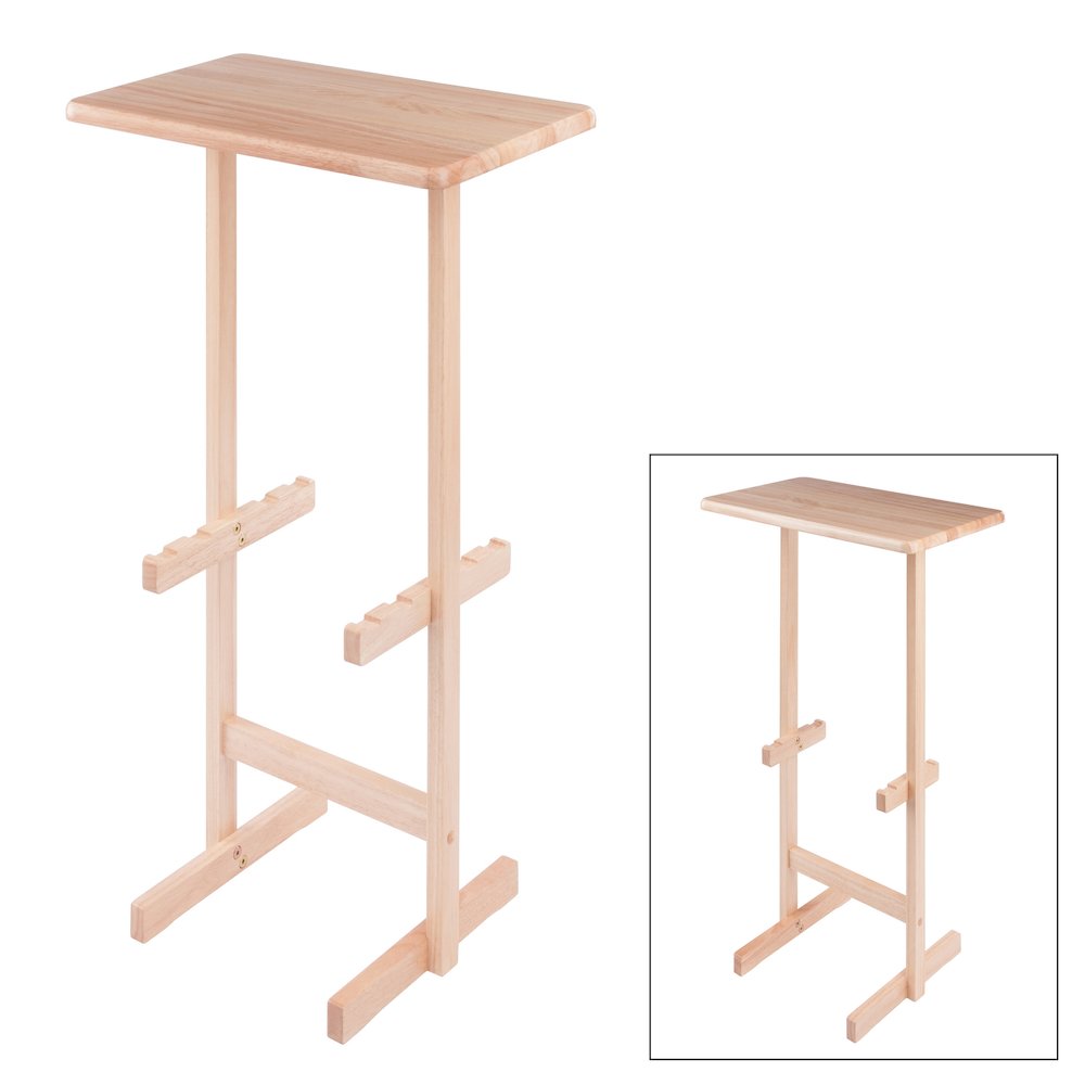 Riley Snack Table Rack, Natural Finish. Picture 1