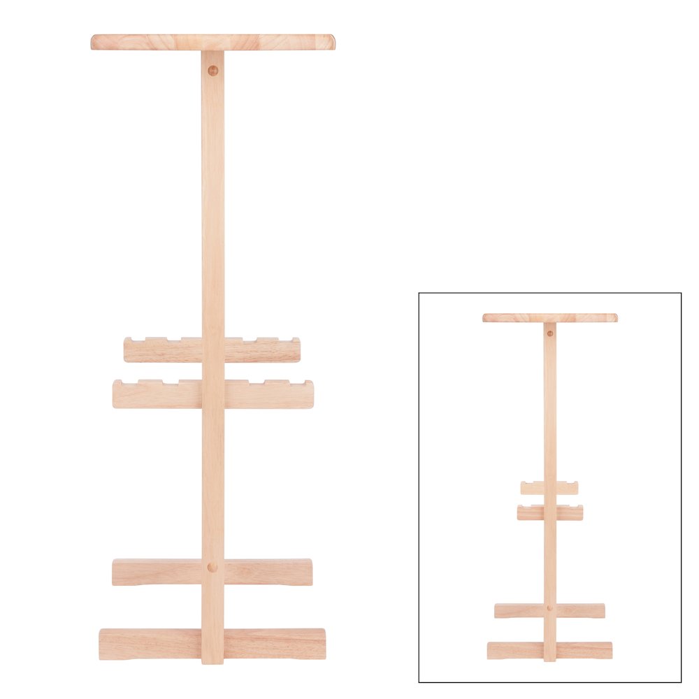 Riley Snack Table Rack, Natural Finish. Picture 2