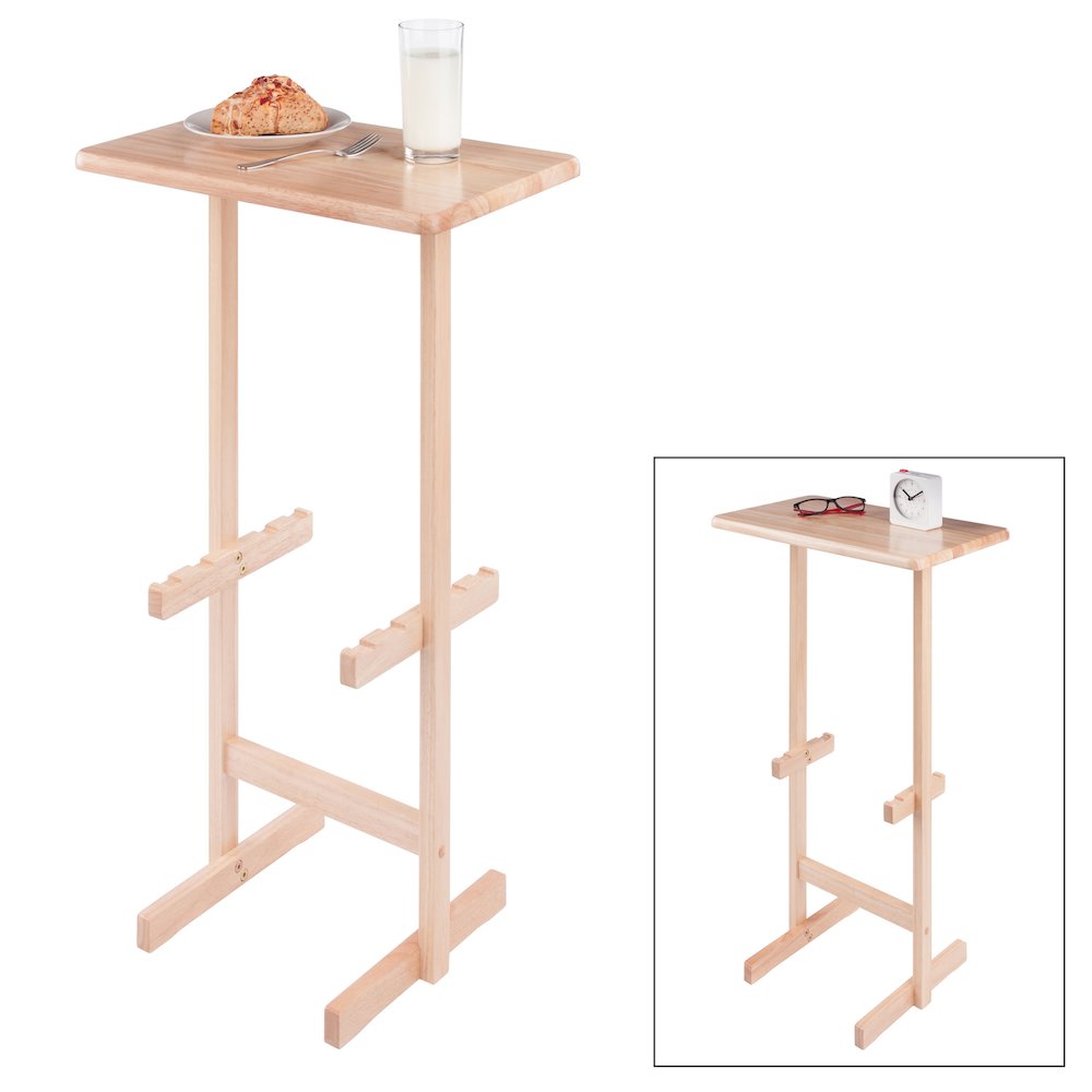 Riley Snack Table Rack, Natural Finish. Picture 4