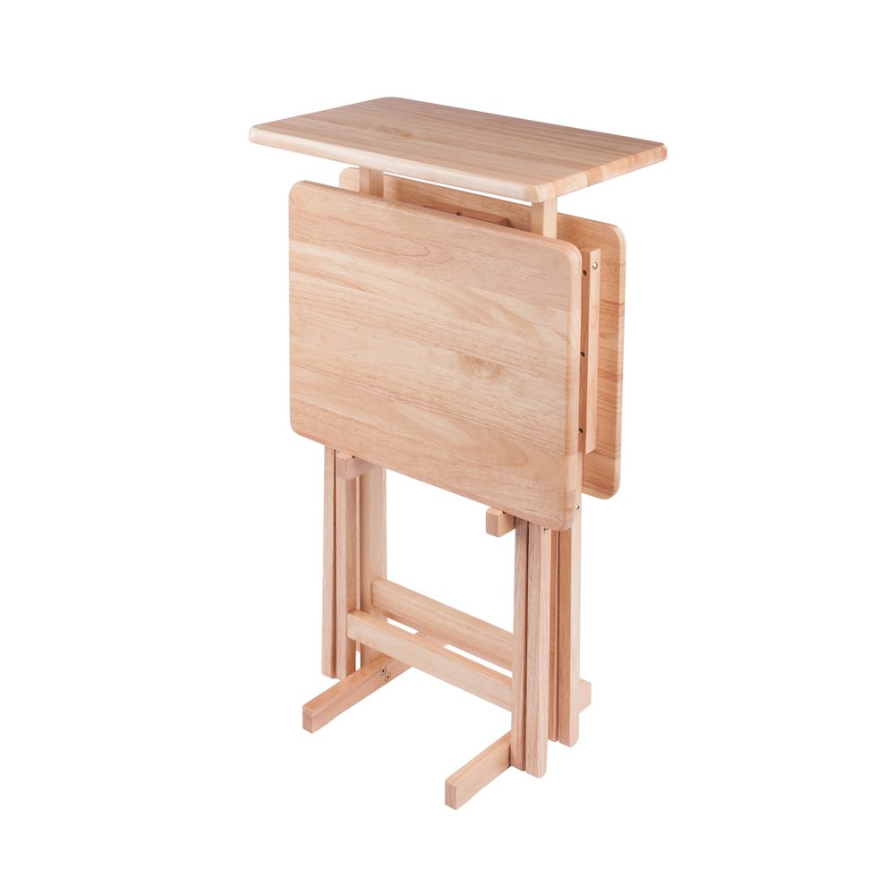 Riley 3-Pc Set Snack Table, Natural Finish. Picture 13