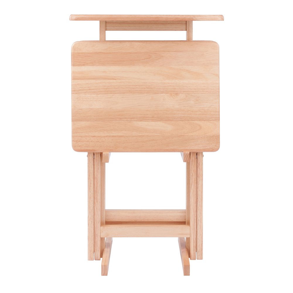 Riley 3-Pc Set Snack Table, Natural Finish. Picture 3