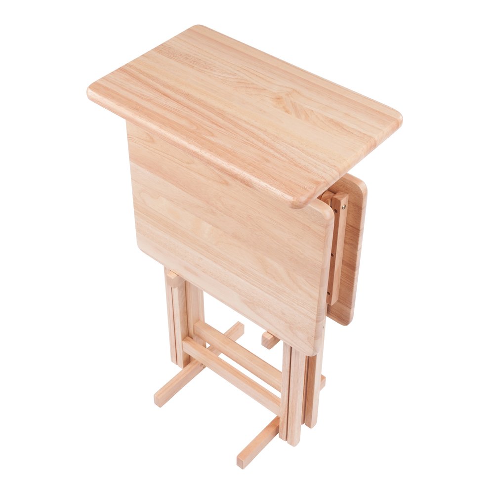 Riley 3-Pc Set Snack Table, Natural Finish. Picture 14
