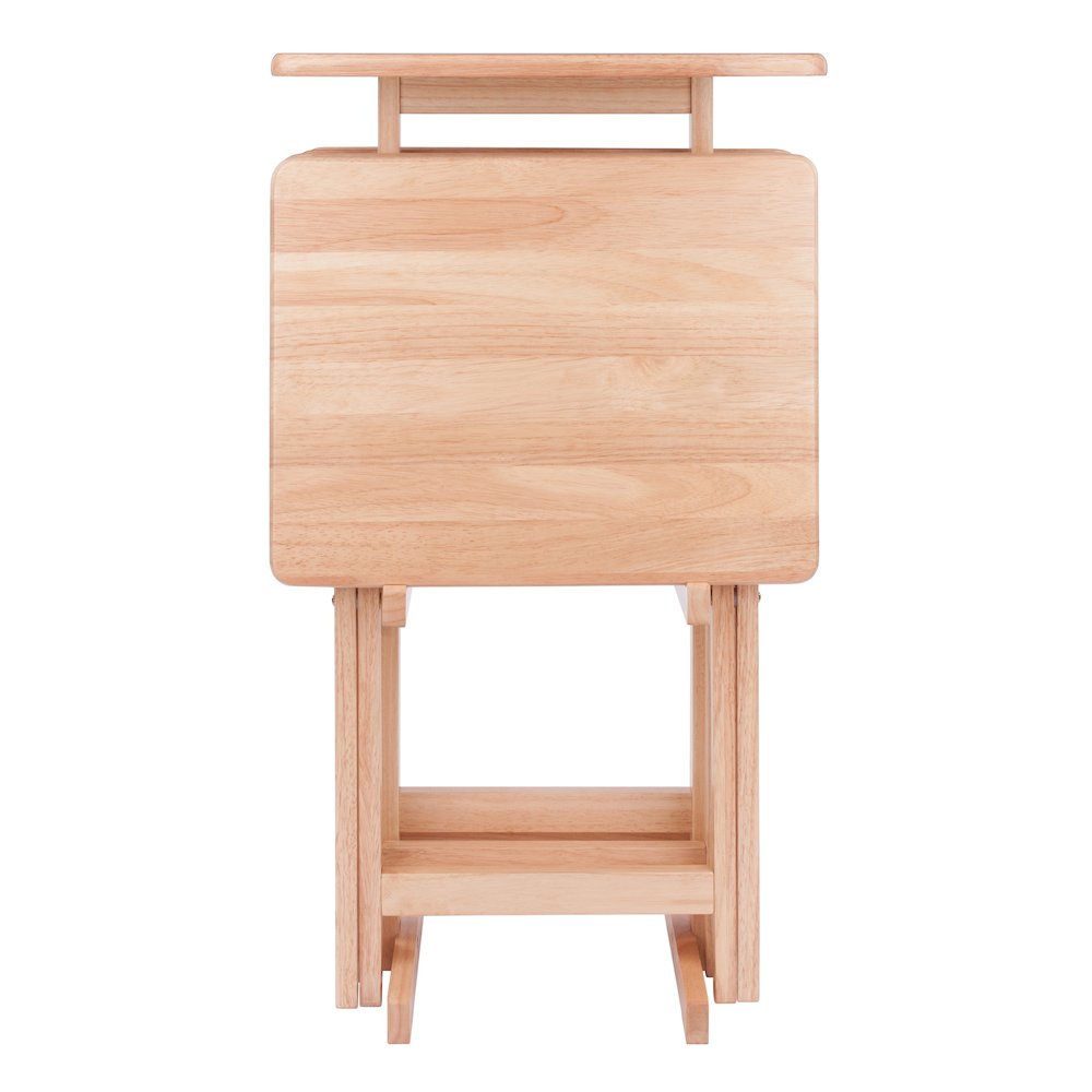 Riley 5-Pc Set Snack Table, Natural Finish. Picture 3