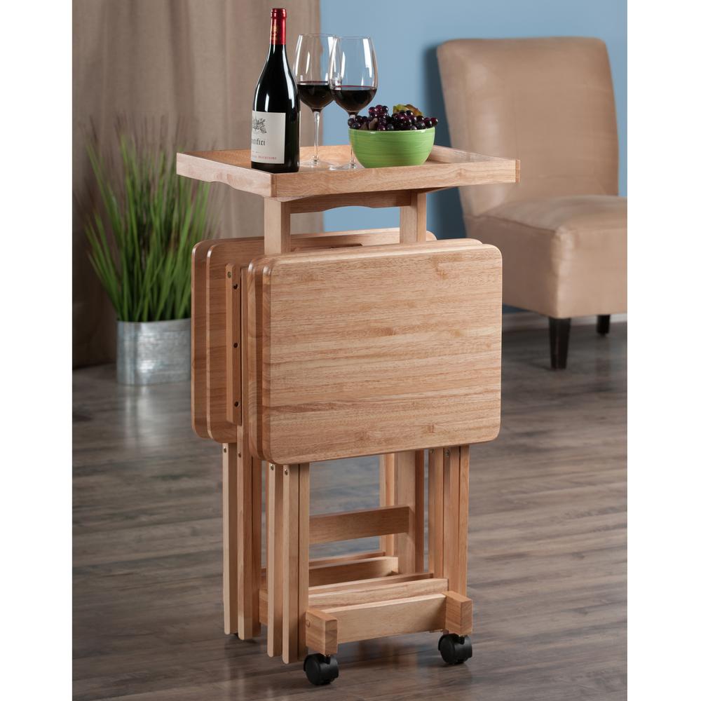 6-PC Snack Table Set Natural. Picture 8