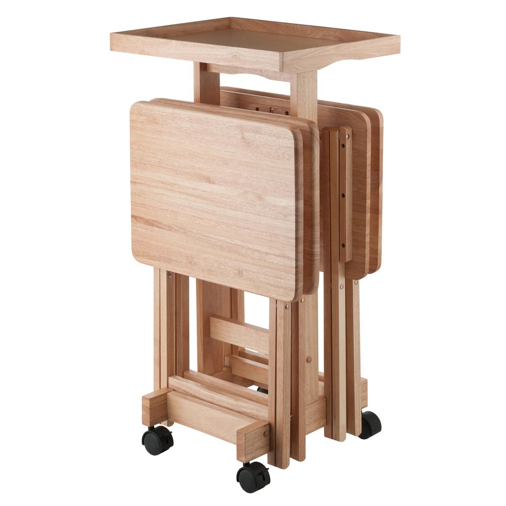 6-PC Snack Table Set Natural. Picture 3