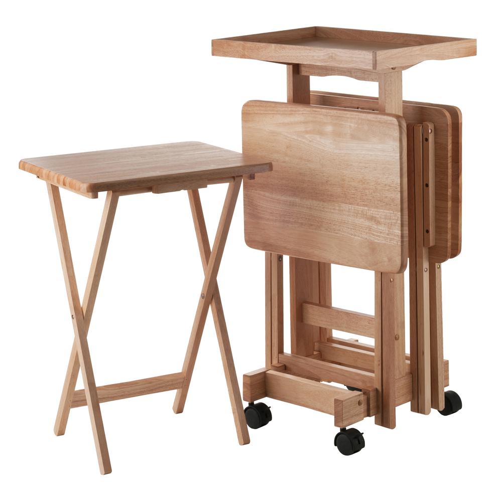6-PC Snack Table Set Natural. Picture 7