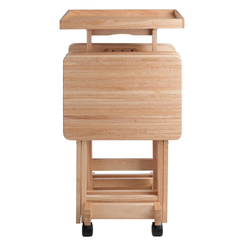 6-PC Snack Table Set Natural. Picture 1