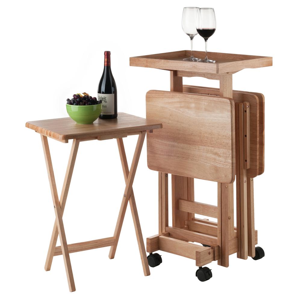 6-PC Snack Table Set Natural. Picture 4