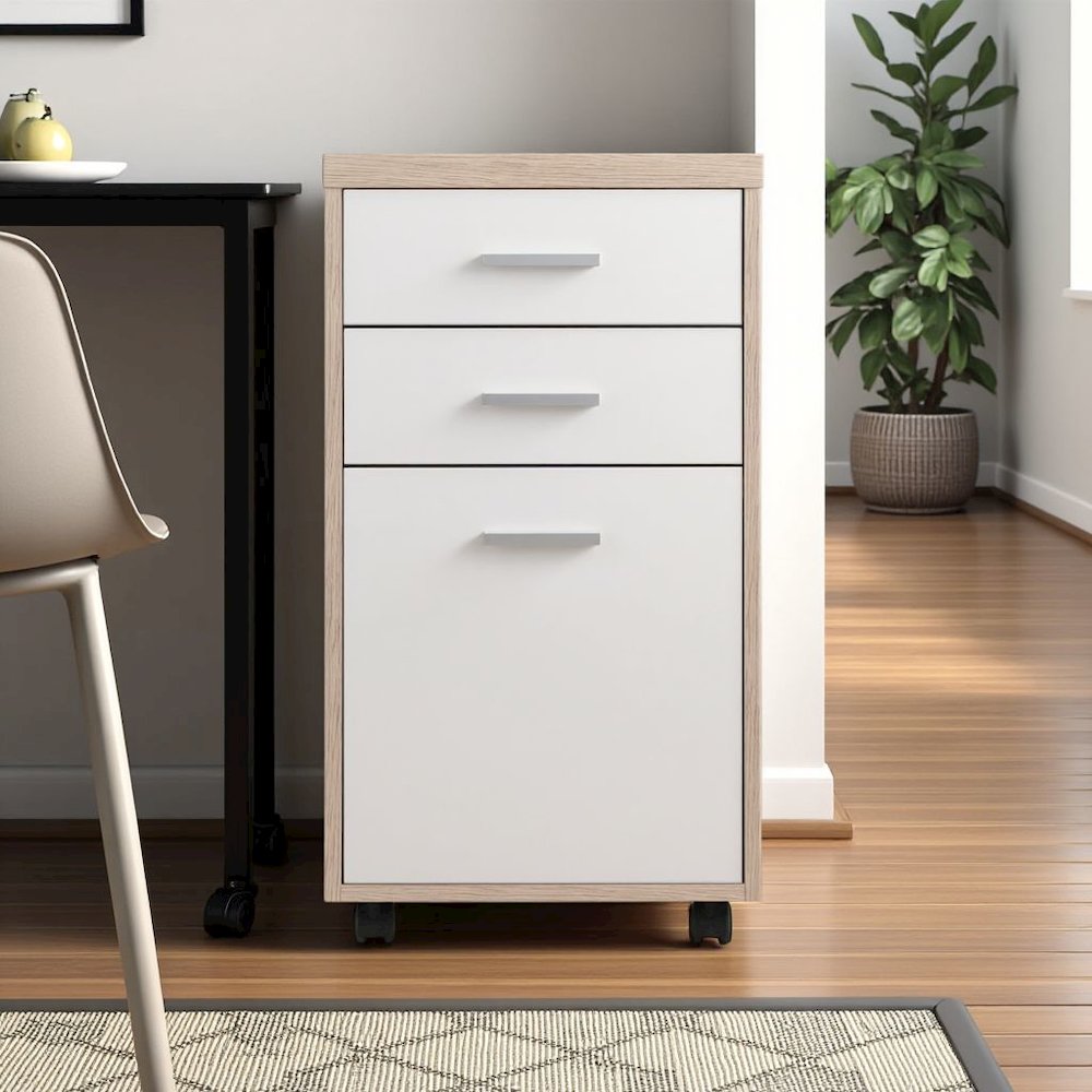 Small File Cabinet – Compact Wood Filing Cabinet for Office and Home Use. Picture 2