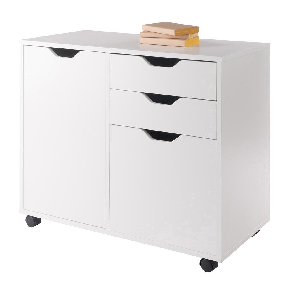 White Small File Cabinet – Mobile Wood Filing Cabinet with Drawers. Picture 10