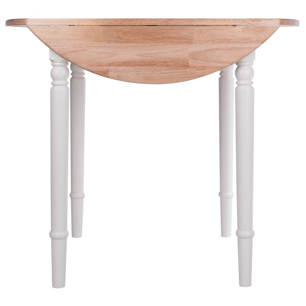 Sorella Round Drop Leaf Table Natural/White Finish. Picture 3