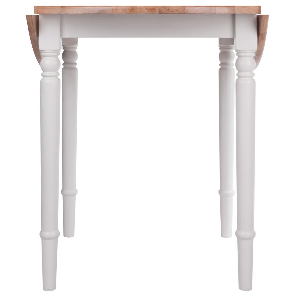 Sorella Round Drop Leaf Table Natural/White Finish. Picture 4