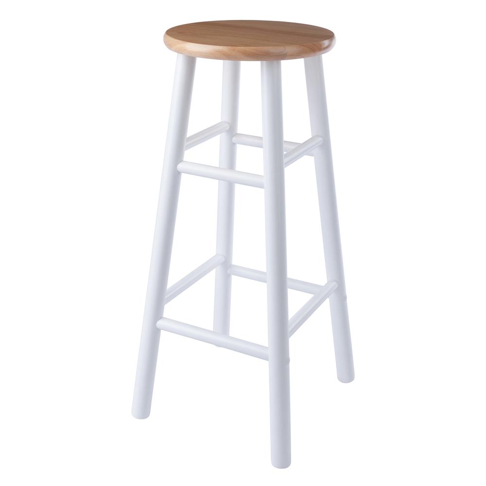 Huxton 2-Pc Bar Stools, 29", Natural & White. Picture 2