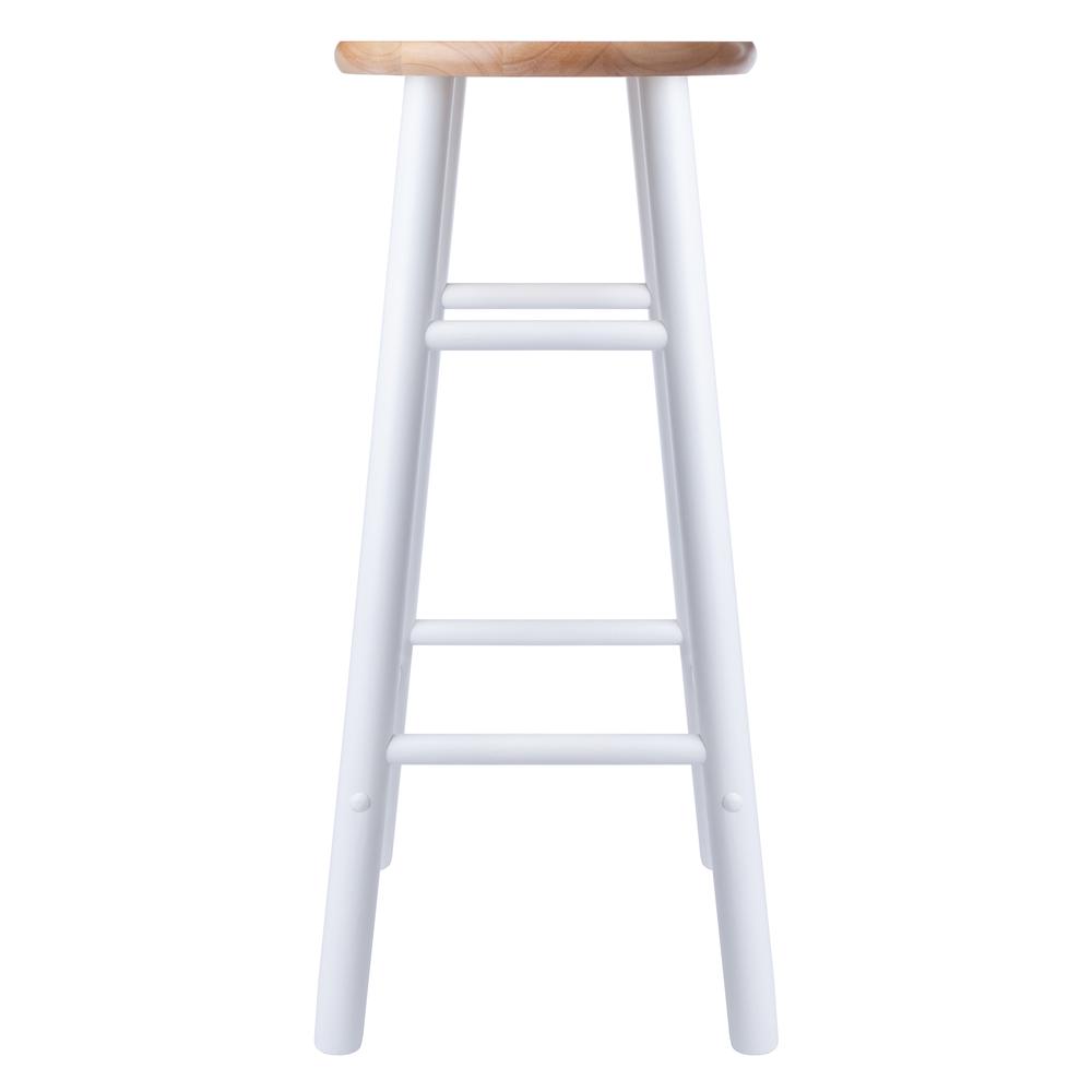 Huxton 2-Pc Bar Stools, 29", Natural & White. Picture 4
