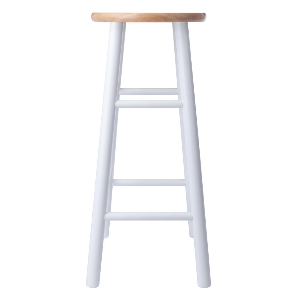 Huxton 2-Pc Bar Stools, 29", Natural & White. Picture 5