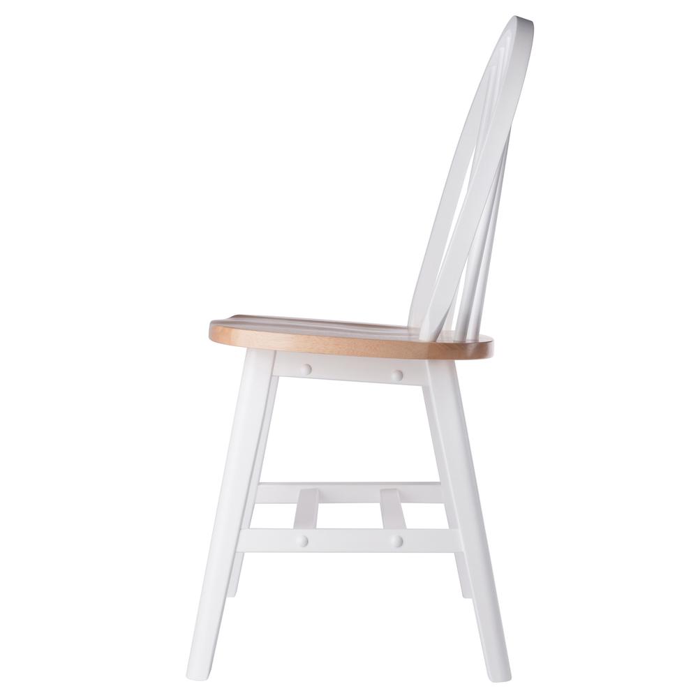 Windsor 2-Pc Chair Set, Natural and White. Picture 4