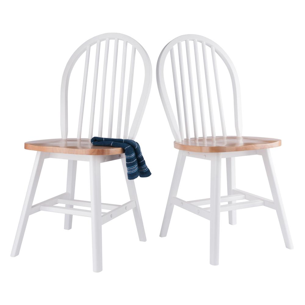 Windsor 2-Pc Chair Set, Natural and White. Picture 7
