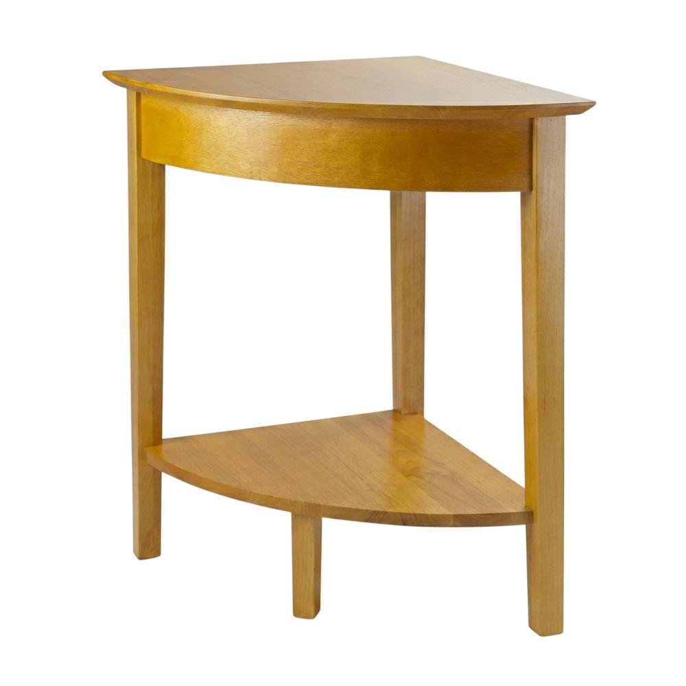 Honey Corner Table with Solid and Composite Wood Finish for Modern Workspaces. Picture 1