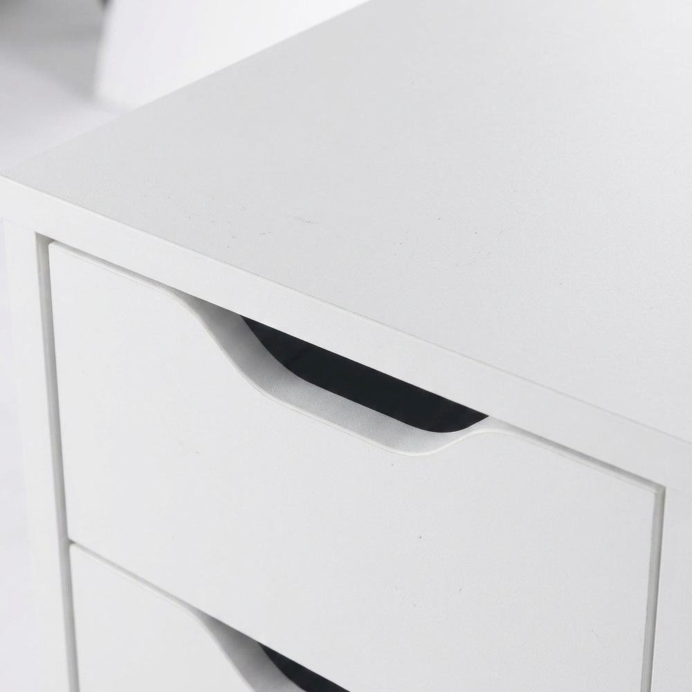 Composite Wood Storage Cabinet with Doors for Kitchen and Office, White. Picture 6