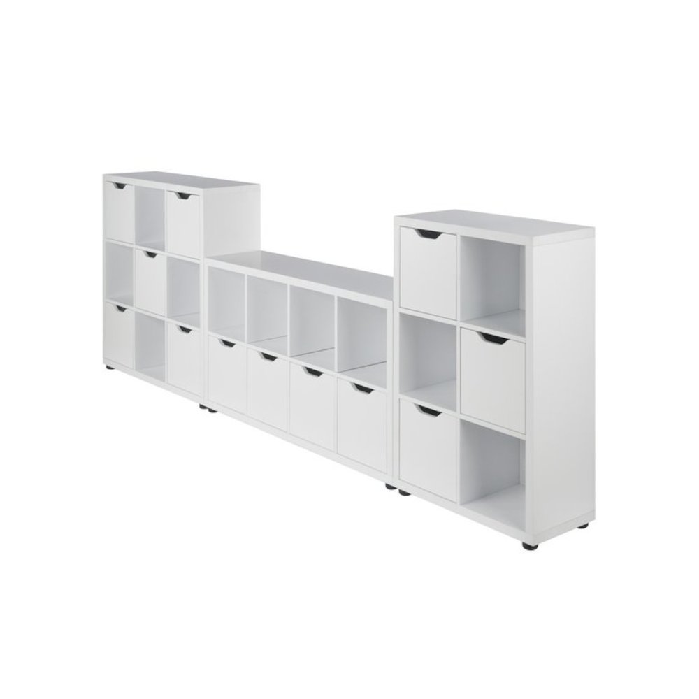 Julian 3-Pc Storage Cabinet Set, White. Picture 2