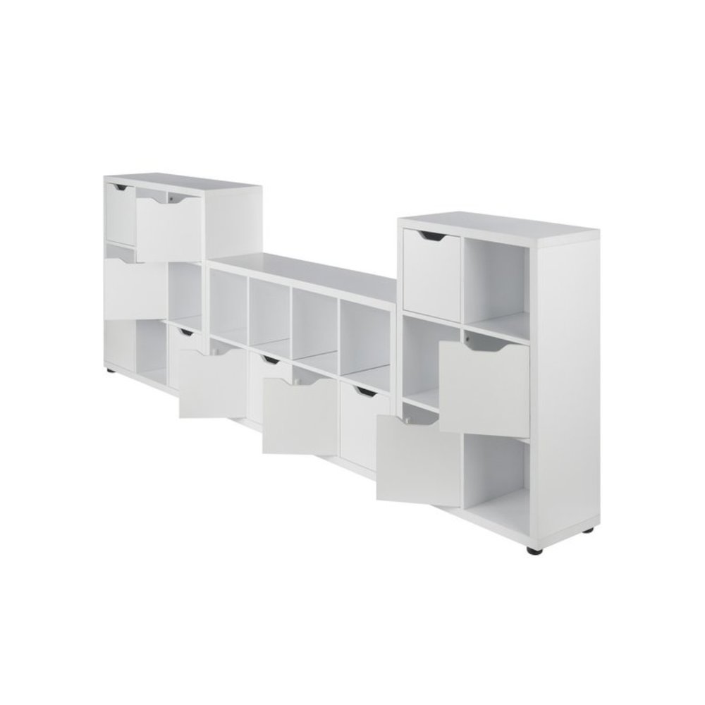 Julian 3-Pc Storage Cabinet Set, White. Picture 1