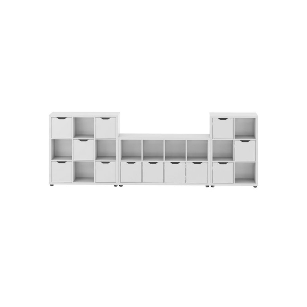 Julian 3-Pc Storage Cabinet Set, White. Picture 3