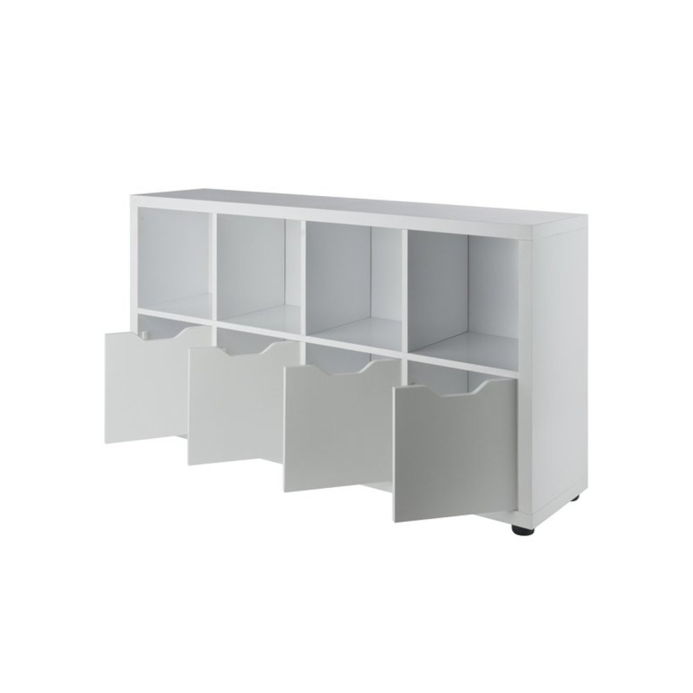Julian 2x4 Storage Cabinet, White. Picture 2