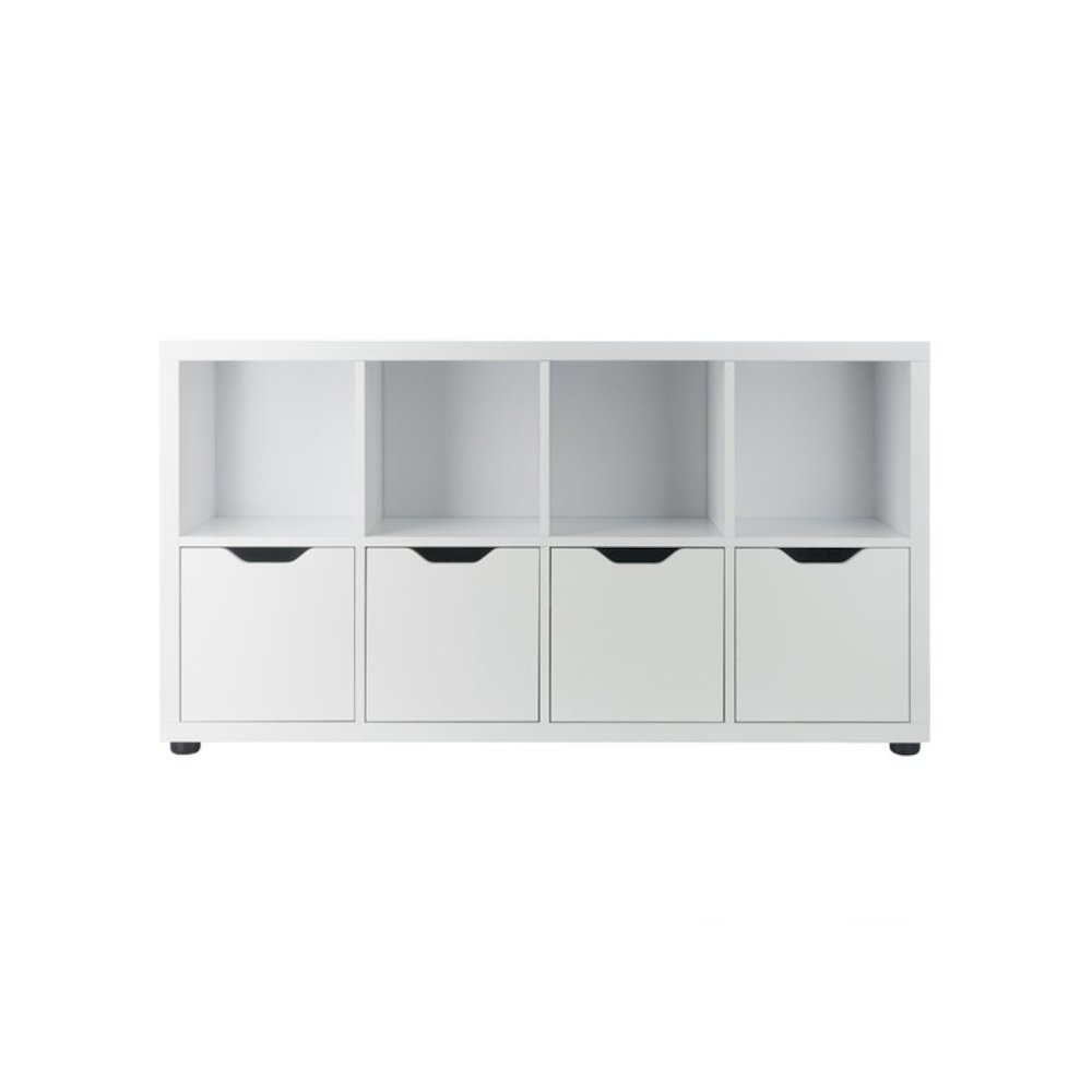 Julian 2x4 Storage Cabinet, White. Picture 3