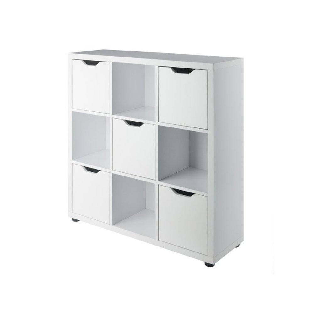 Julian 3x3 Storage Cabinet, White. Picture 1
