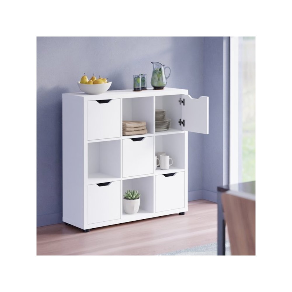 Julian 3x3 Storage Cabinet, White. Picture 4