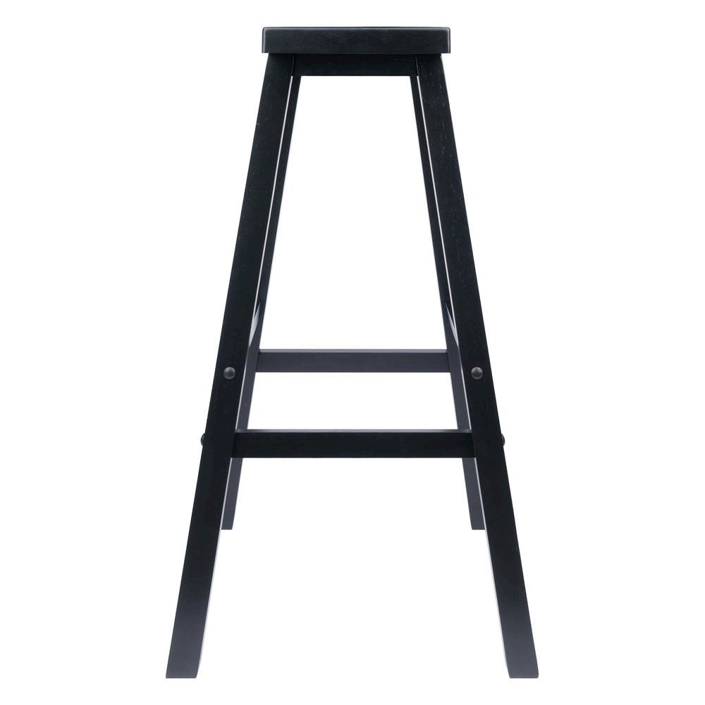 29 Inch Bar Stool, Saddle Seat, Solid Wood, Backless Pub Seat. Picture 5
