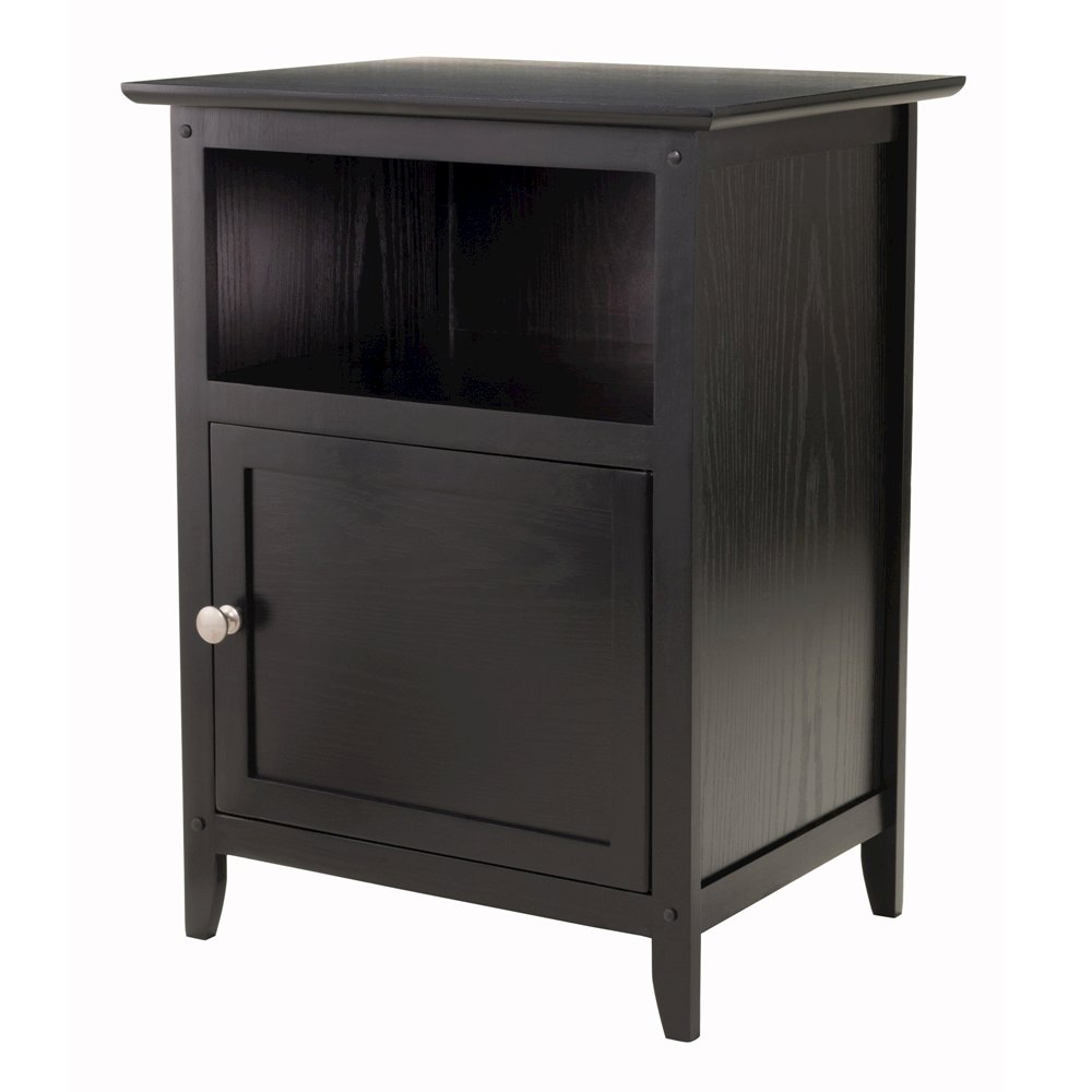 Accent Table, Side End Table, Storage Cabinet, Single Door. Picture 1