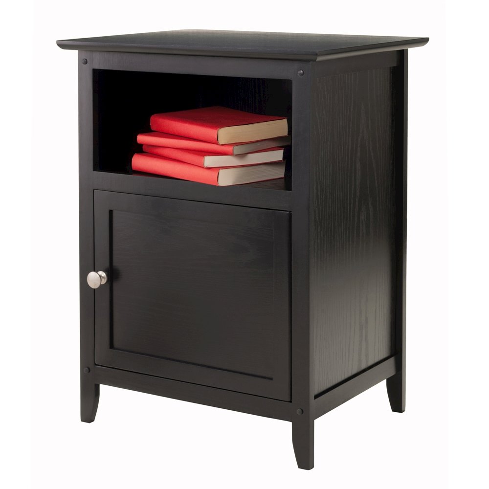 Accent Table, Side End Table, Storage Cabinet, Single Door. Picture 2