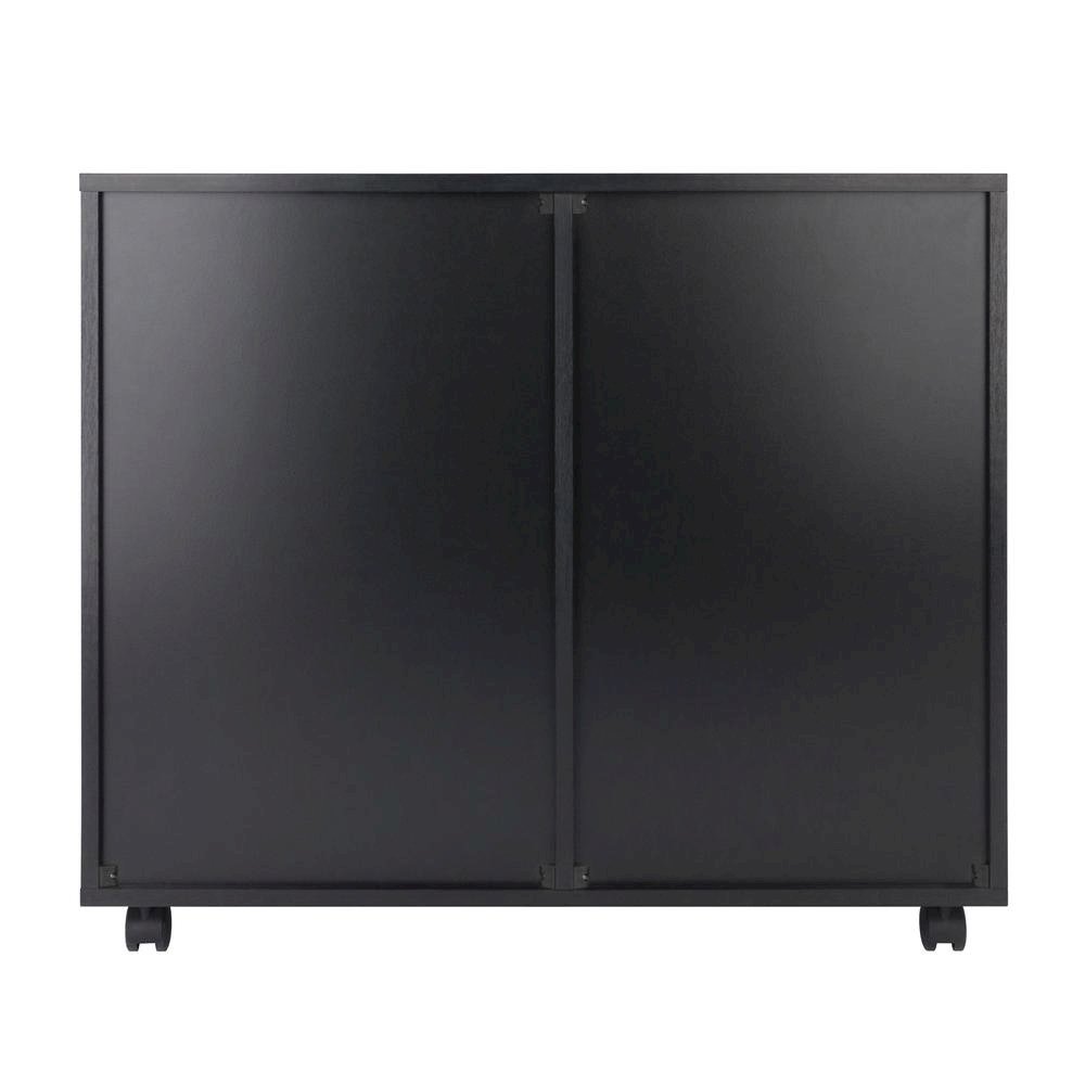 2 Section Mobile Cabinet, Black, 3 Drawers, File Storage, Casters. Picture 7
